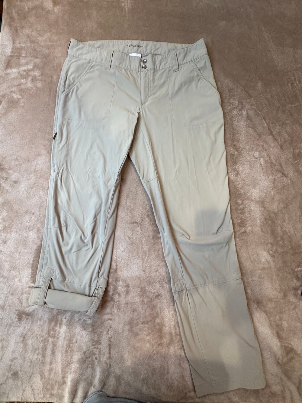 Columbia Omni-Shield Women's Hiking Pants Beige Convertible Cargo